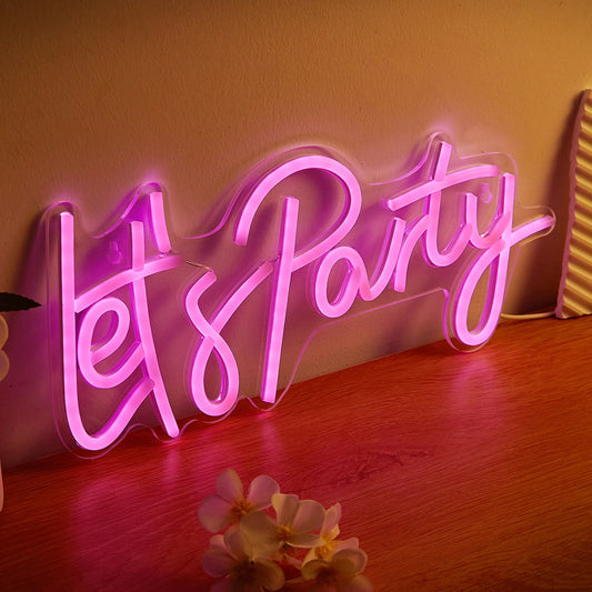 "Let's Party" Neon Sign